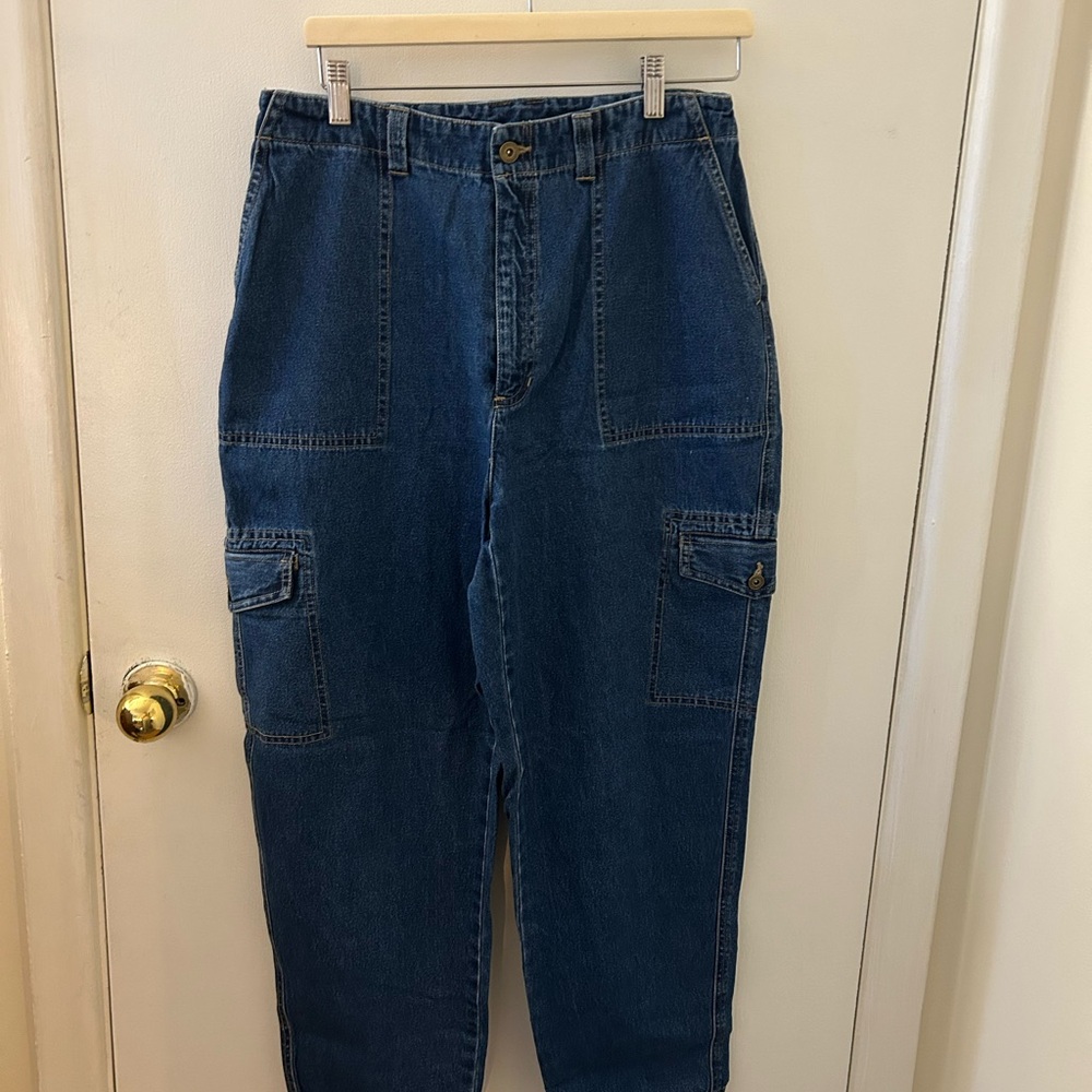 Denim Cargo Pants